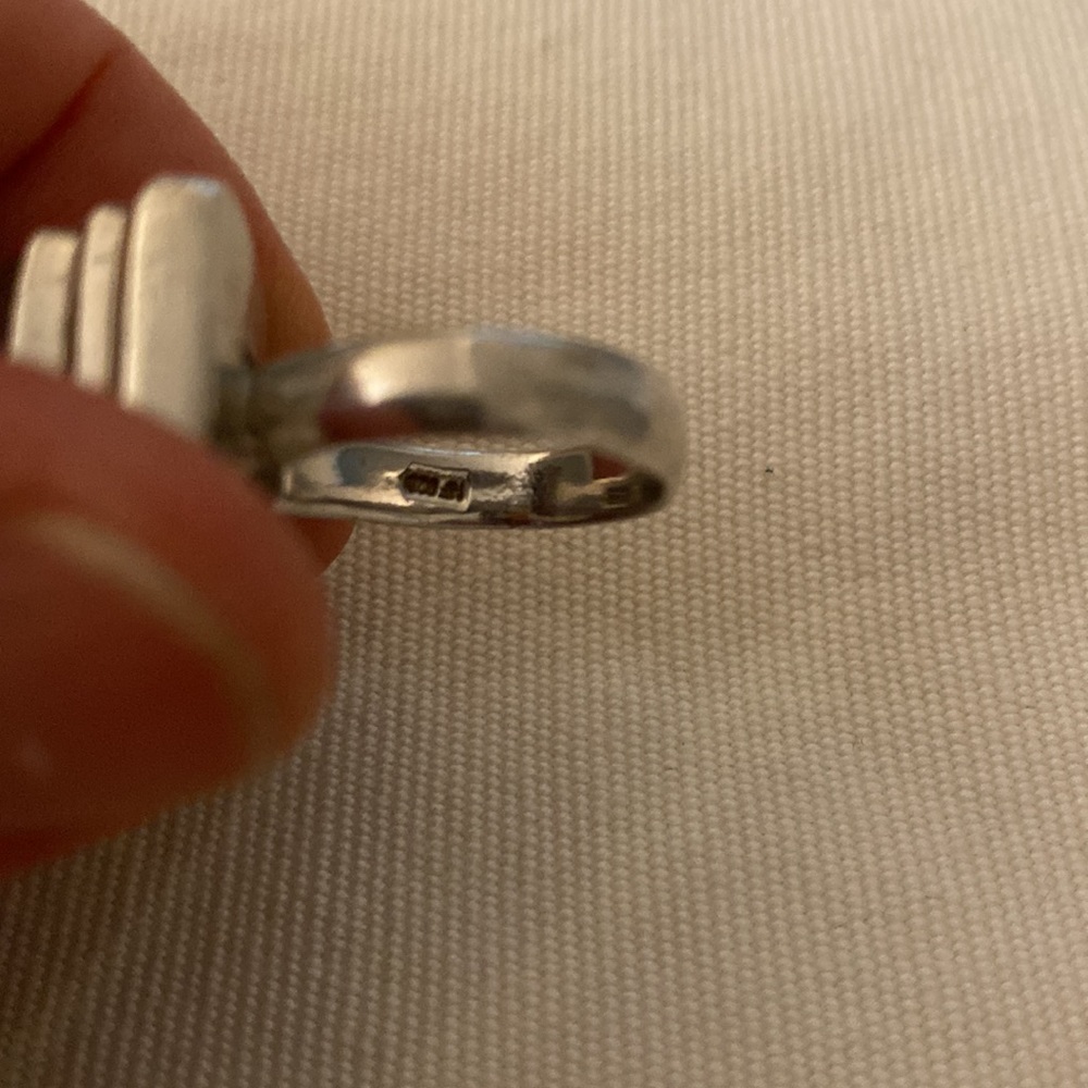Sterling Silver Square Moonstone Statement Ring - Grey - Picture 6 of 7